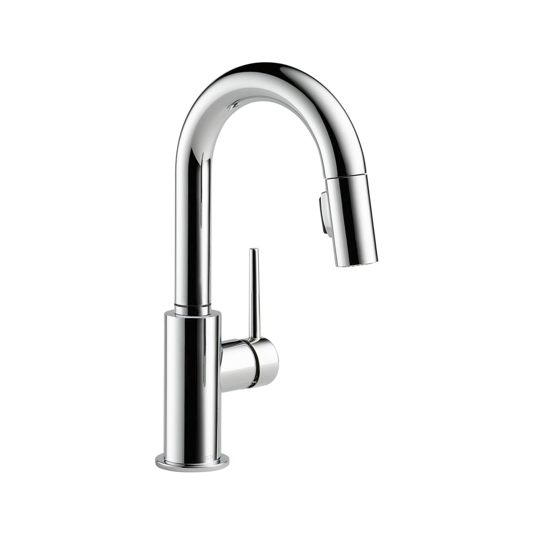 Trinsic Pull Down Sprayer Bar Faucet, Single Handle Prep Sink Faucet